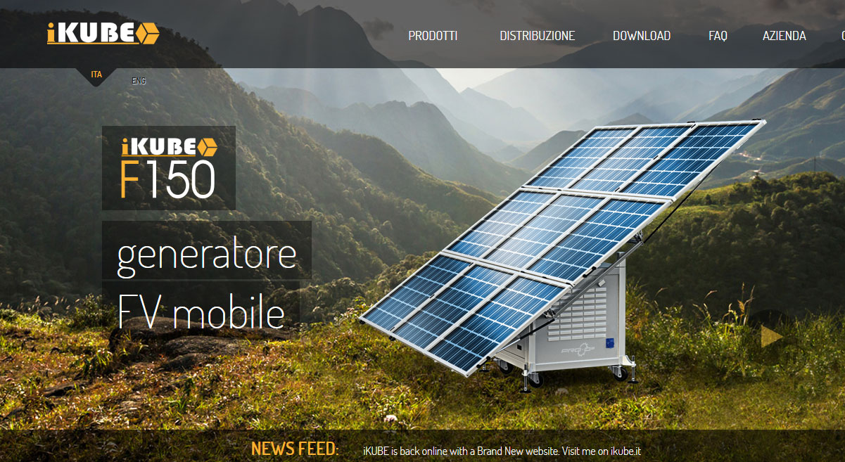 Ikube generatore fotovoltaico mobile Pannelli solari mobili